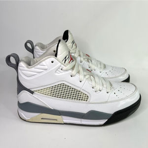 Air Jordan Flight White Grey/Gray Black Size 6.5Y Unisex Shoes